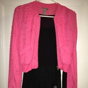 Pink jacket and long sleeve shirt combo
